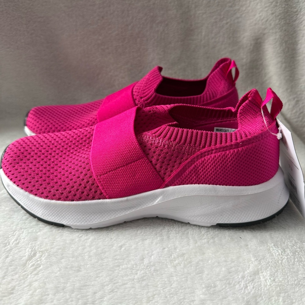 Athletic Works Shoes Pink Slip-On Sneakers Women’s Size 7.5 Slip On New